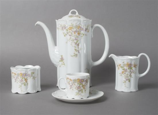 Appraisal: A German Porcelain Coffee Service Height of coffee pot inches