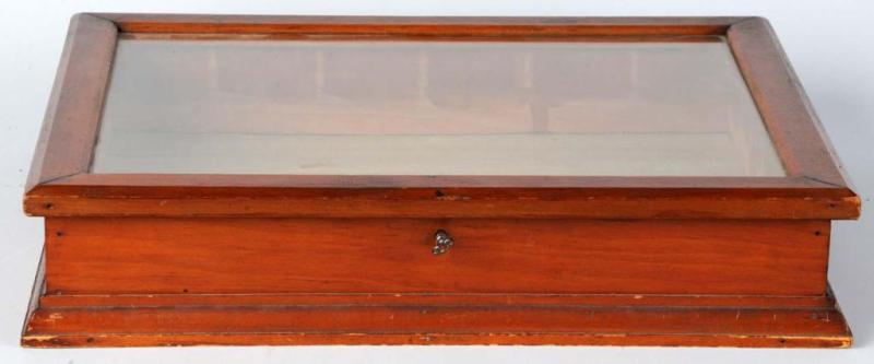 Appraisal: Empty Wooden Display Case with Glass Top Condition Excellent Size