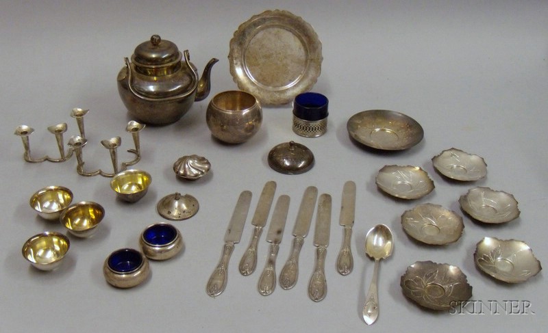 Appraisal: Group of Silver and Silver Plated Table Items including an