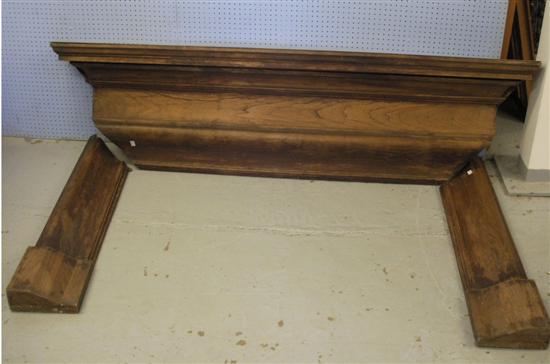 Appraisal: Canadian twentieth century stained wood fire surround with serpentine supports