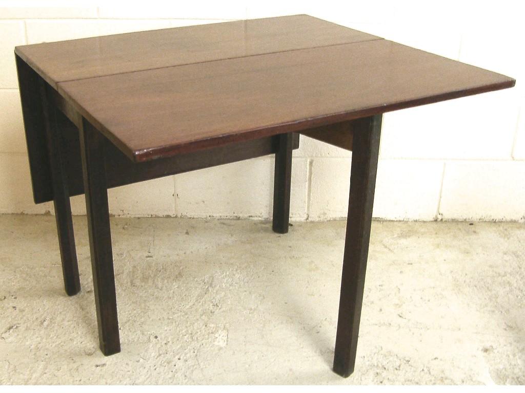 Appraisal: Early th century mahogany gateleg dining table on square legs