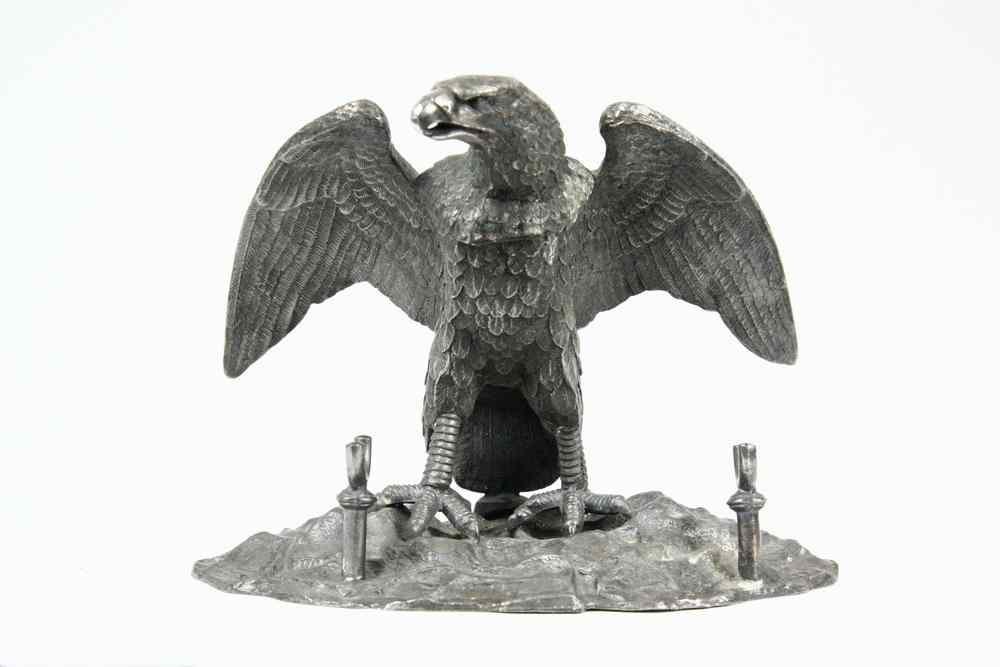 Appraisal: SILVERPLATE EAGLE INKWELL - Late th c Patriotic S P