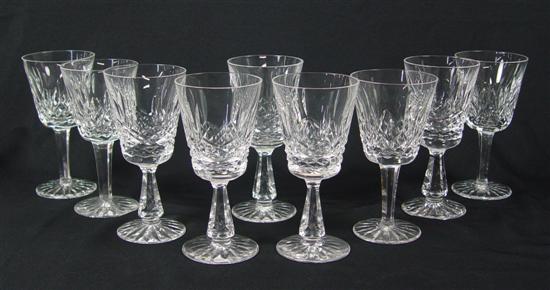 Appraisal: Nine Waterford Wine Glasses Kenmare pattern Marked on base Excellent