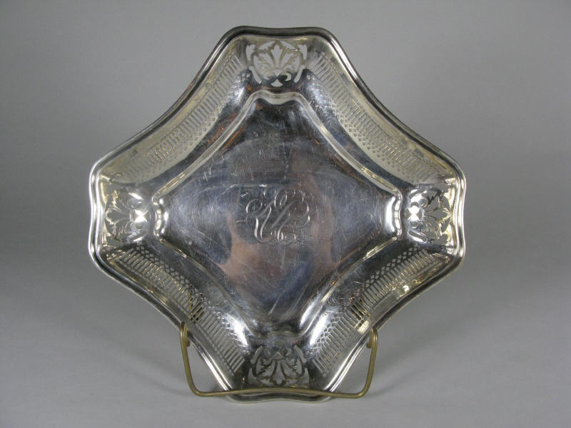 Appraisal: Watson Sterling Reticulated Tray shaped square form with foliate pierced