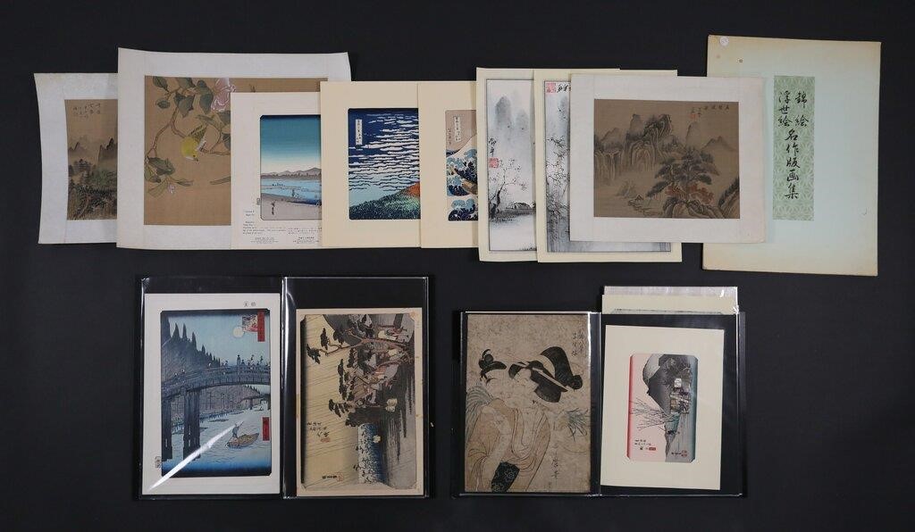 Appraisal: Large lot of Japanese and Chinese art Including Japanese block