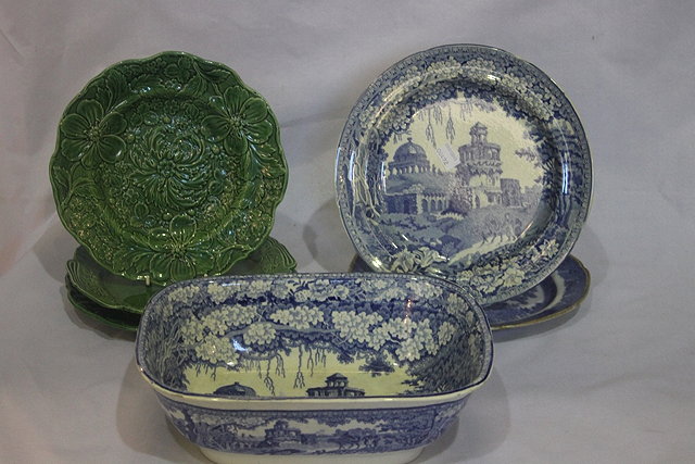 Appraisal: AN ENGLISH BLUE TRANSFER PLATE possible Rogers a Pearlware plate