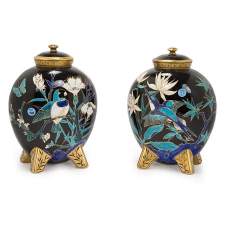 Appraisal: Pair of Mintons Art Pottery Studio Vases Estimate -