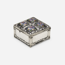 Appraisal: Elizabeth Copeland EXCEPTIONAL BOX USA c silver cloisonn enamel h