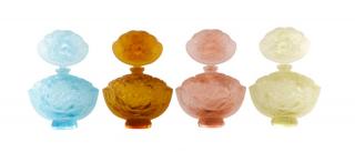 Appraisal: Group of Czech Glass Perfume Bottles F Halama Frantisek Halama