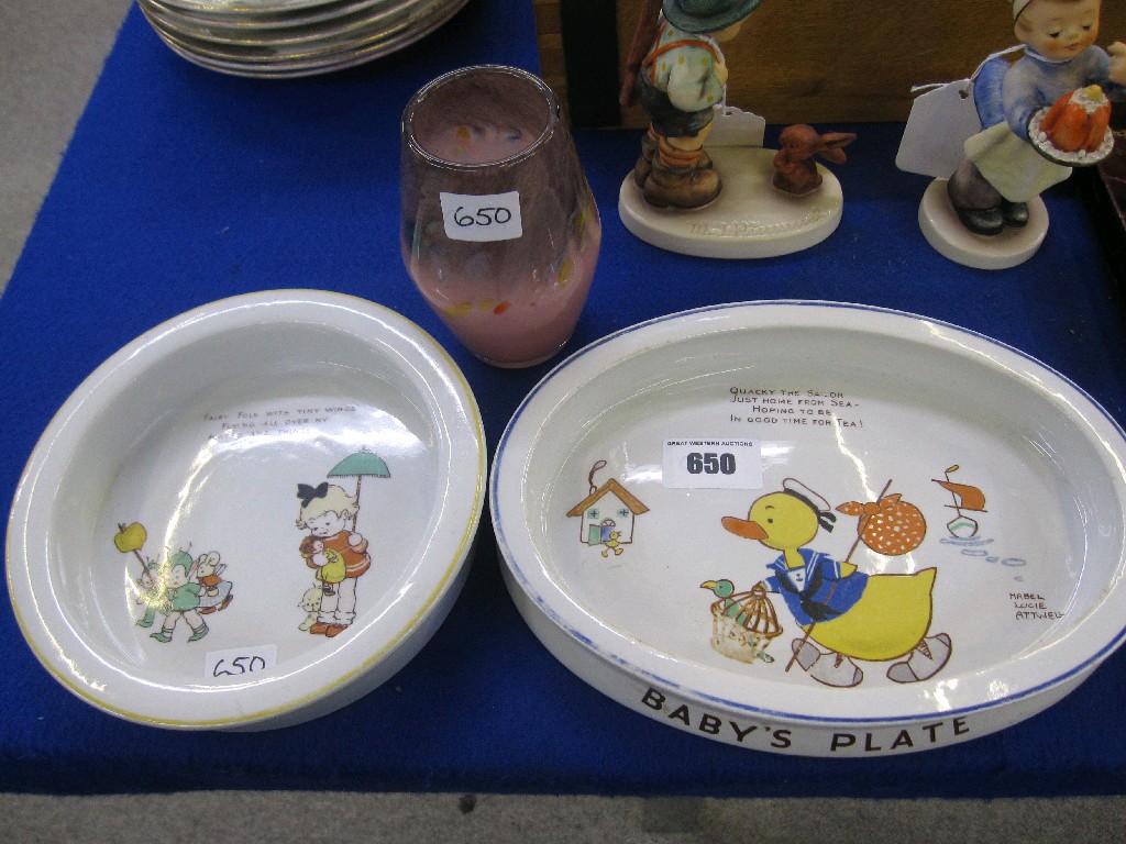 Appraisal: Lot comprising two Shelley Mabel Lucie Atwell baby bowls and