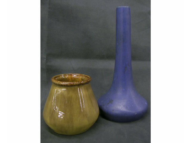 Appraisal: Two pieces of Muncie pottery including matte bud vase and