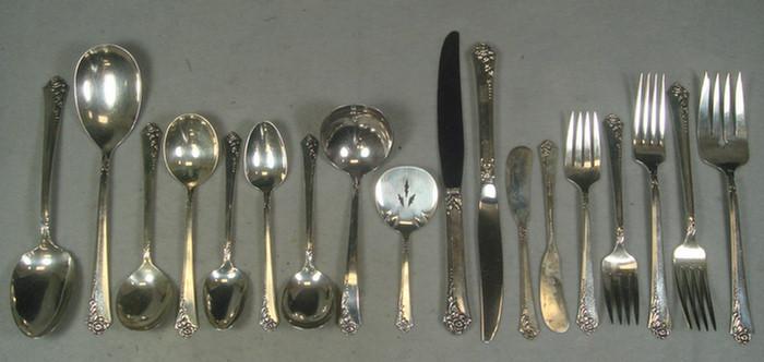 Appraisal: pc Oneida Heirloom Damask Rose sterling silver flatware c o