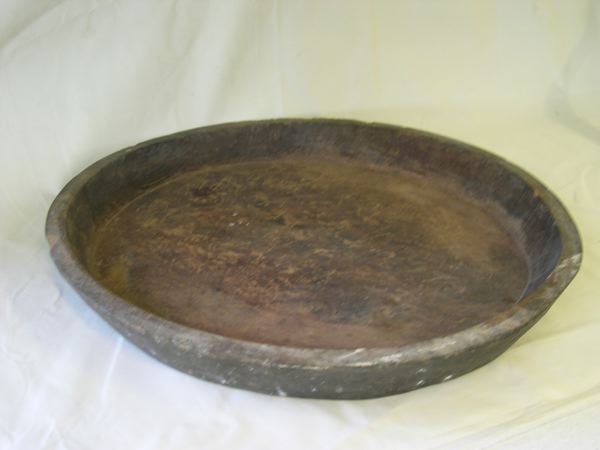 Appraisal: Large French Provincial Treenware Circular Fruit-Drying Dish third quarter th