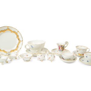 Appraisal: A Collection of Meissen Porcelain Dinnerware TH CENTURY various patterns