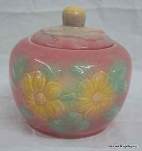 Appraisal: Hull Pottery ''Sunglow'' Pink Grease Jar w LidProduced in only