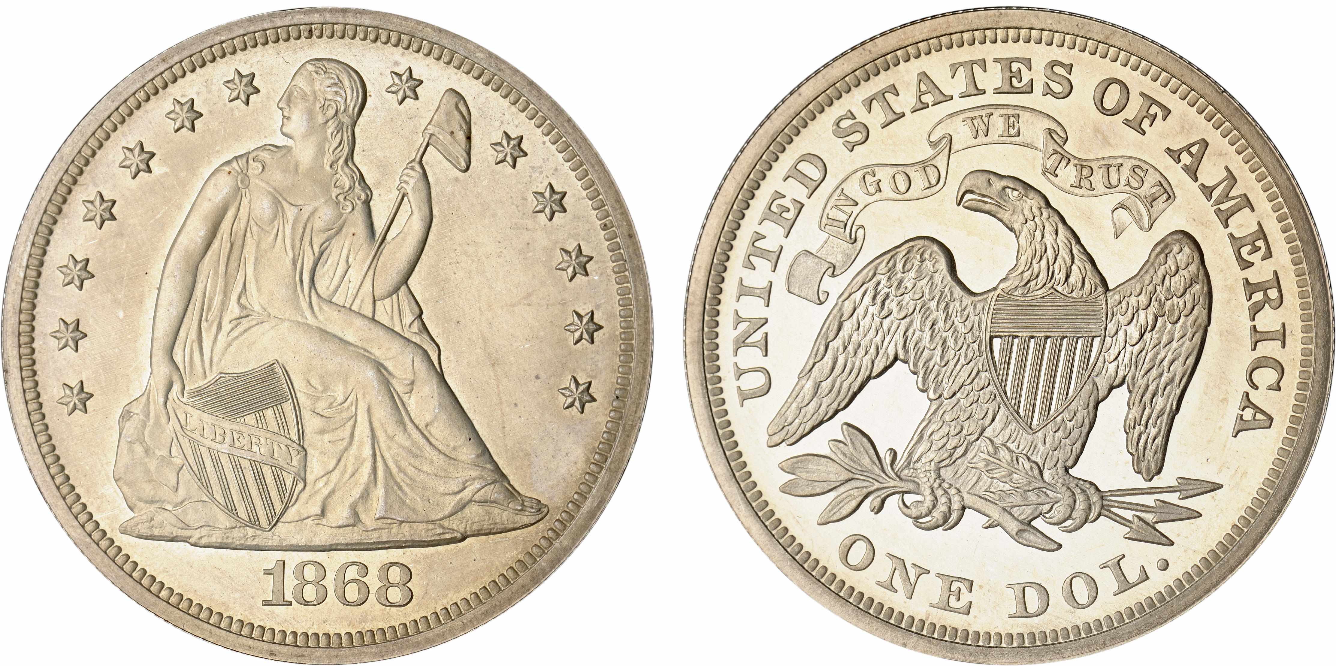 Appraisal: Proof Interesting hazy-yellow patina blankets the obverse but it is