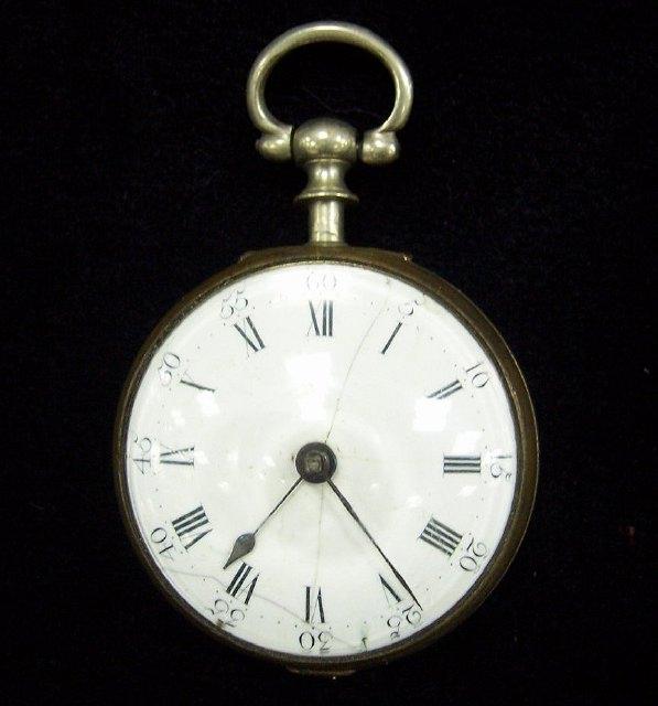 Appraisal: A small pocket watch with white enamel dial having Roman