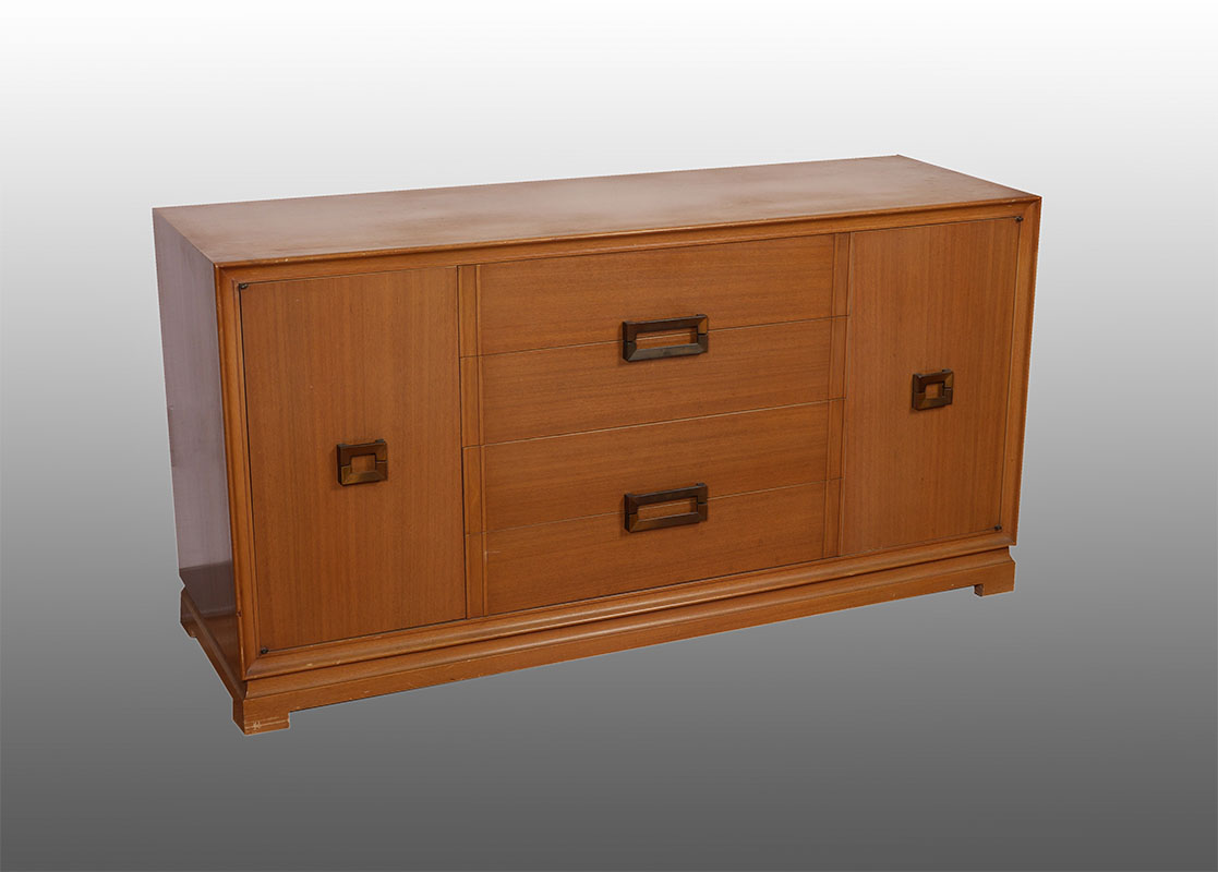 Appraisal: RED LION TABLE CO MODERNE SIDEBOARD central drawers top drawer