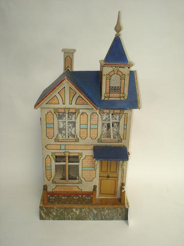 Appraisal: Moritz Gottschalk blue roof dolls house for the french market