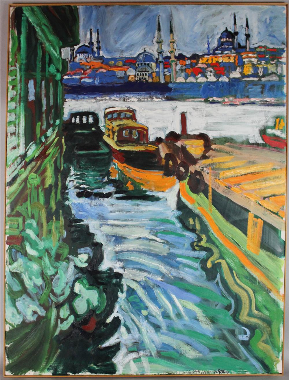 Appraisal: JOHN BRATBY BRITISH - ISTANBUL - HAGGIA SOFIA Oil on