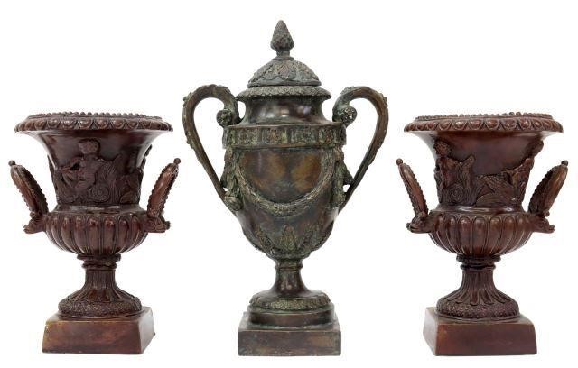 Appraisal: lot of Small bronze urns Maitland-Smith late th c each