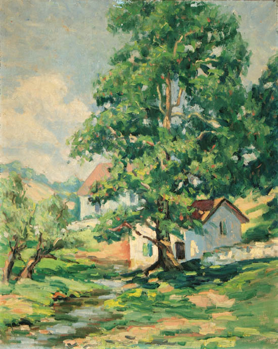 Appraisal: Attributed to Allen Gilbert Cram American - Countryside with Stream