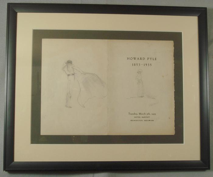 Appraisal: Peter Hurd American - pencil sketch of a toreador on