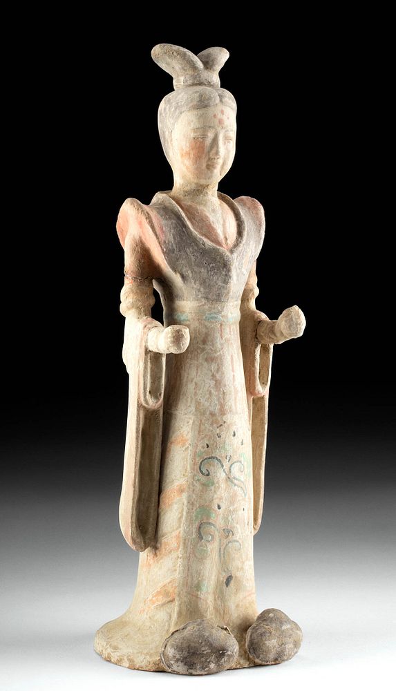 Appraisal: Chinese Tang Dynasty Ceramic Female Figure First Time At Auction