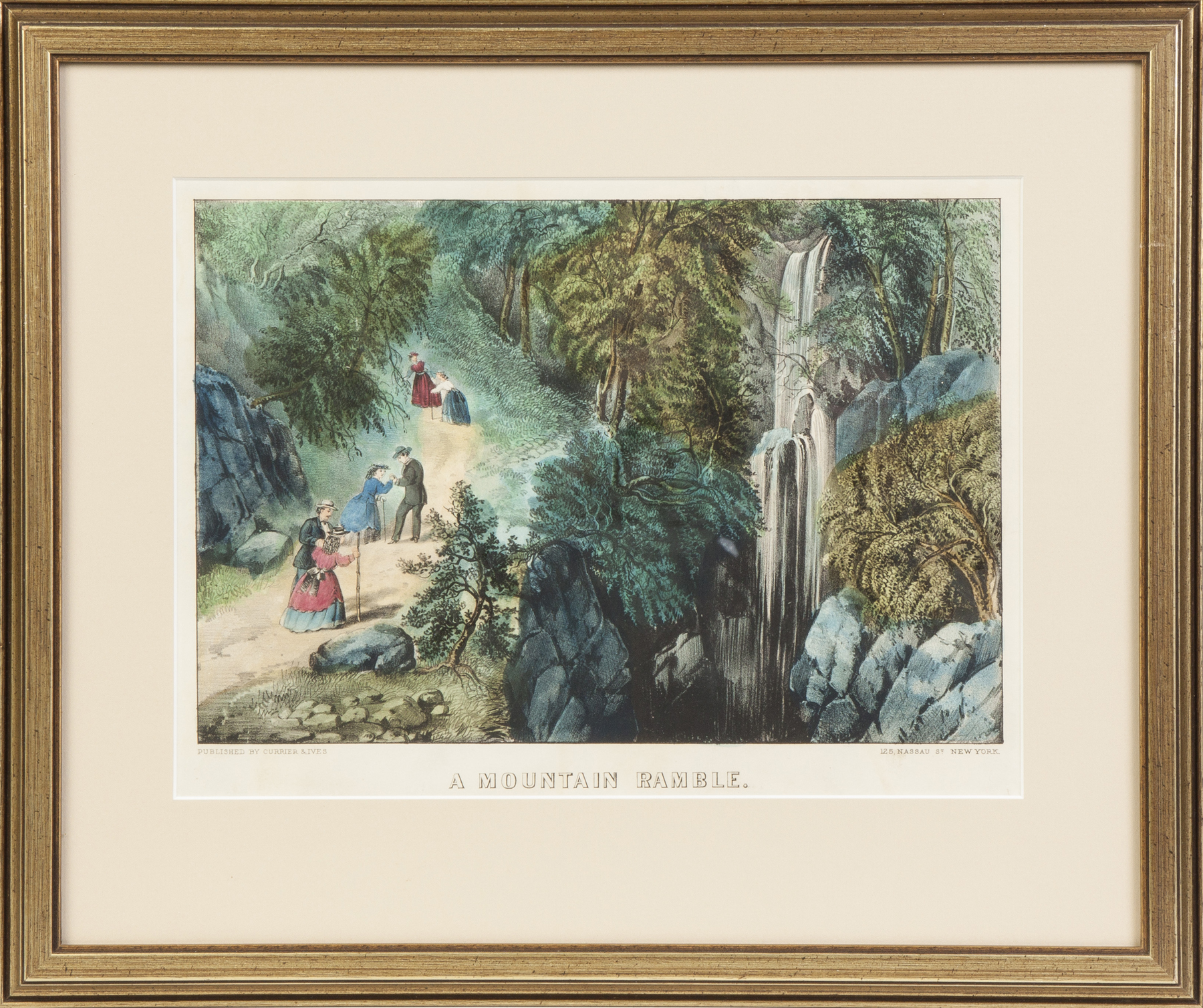 Appraisal: Two Currier Ives Prints Mountain Ramble very good x Niagara