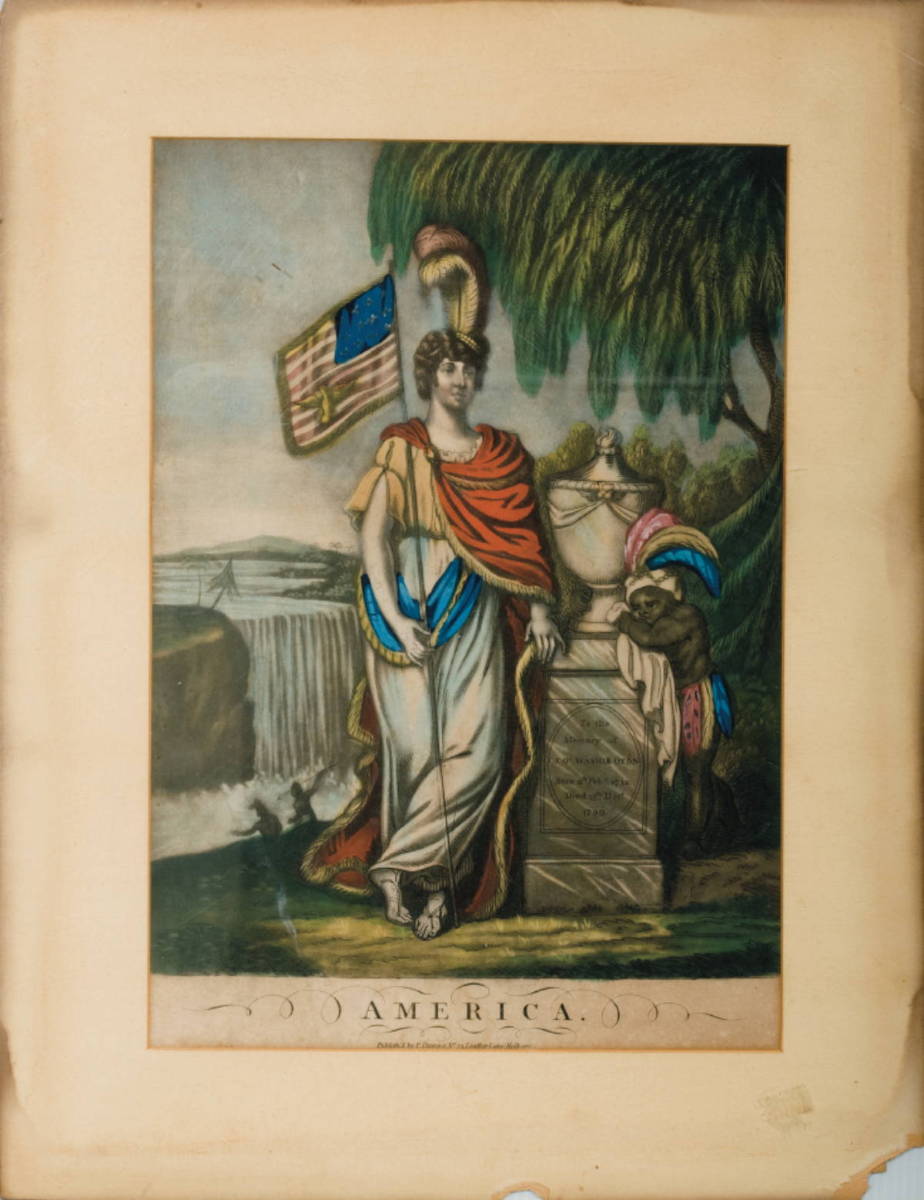 Appraisal: THE GODDESS OF LIBERTY AMERICA MOURNING THE DEATH OF WASHINGTON