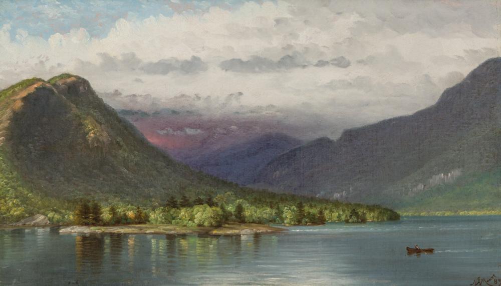 Appraisal: NELSON AUGUSTUS MOORE American - Lake George oil on canvas