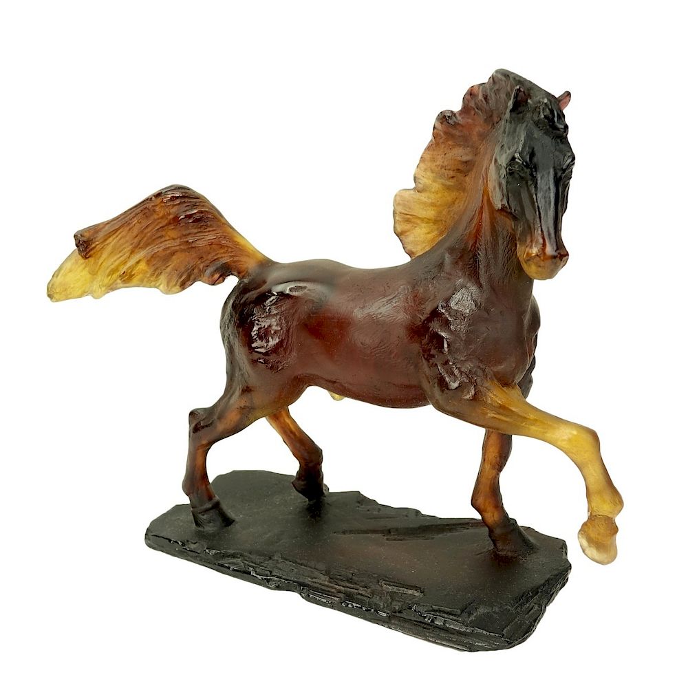 Appraisal: Daum Horse Figurine Limited Edition Daum France Galloping Horse Pate