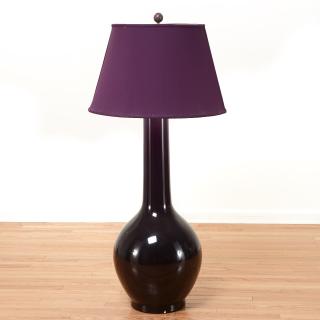 Appraisal: Oversized glazed ceramic floor lamp Oversized glazed ceramic floor lamp