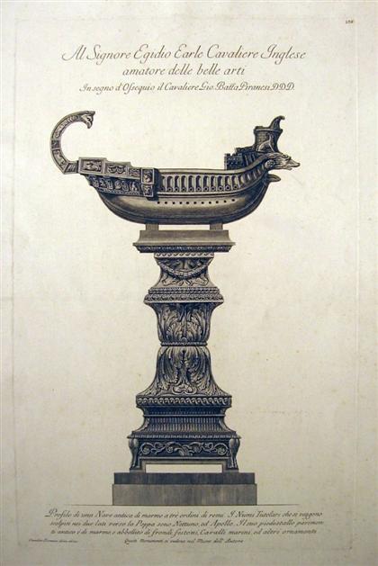 Appraisal: piece Etching Piranesi Giovanni Battista Vasi etc Profilo di una