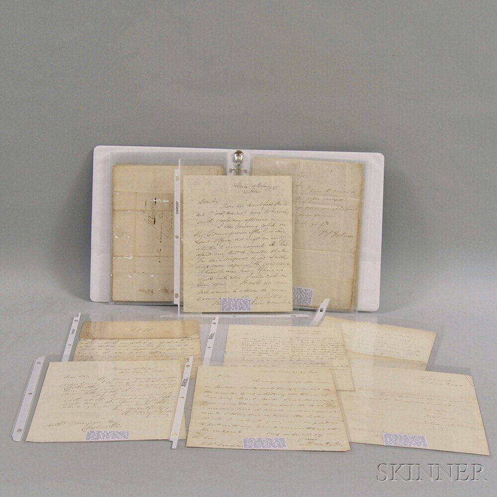 Appraisal: Small Collection of th Century Historical Letters and Documents many