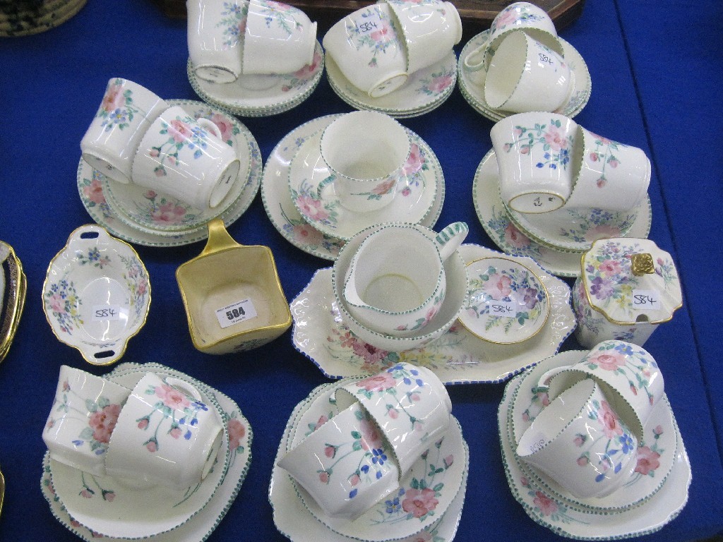 Appraisal: Quantity of teawares handpainted by Mary Fairgrieve with monogram to