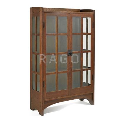 Appraisal: GUSTAV STICKLEY Double-door china cabinet no Eastwood NY ca Eastwood