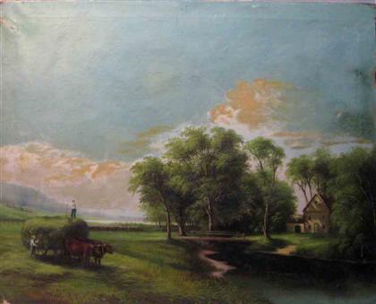 Appraisal: American School th century untitled Unsigned oil on canvas unframed