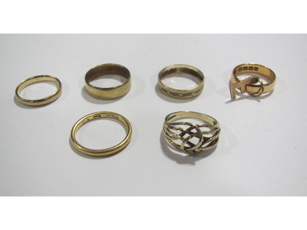 Appraisal: Two ct gold wedding bands gms and four ct gold