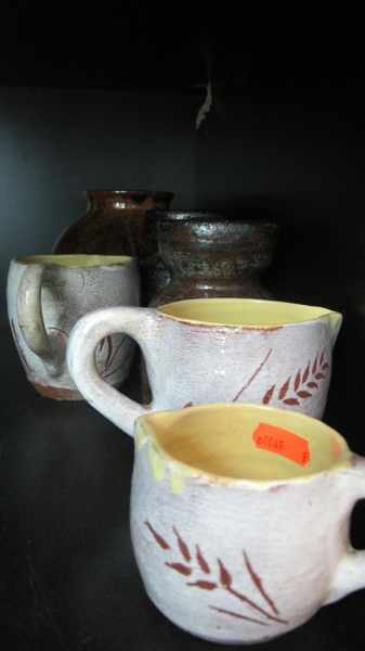 Appraisal: SMALL GROUP OF SIX POTTERY JUGS AND VASES