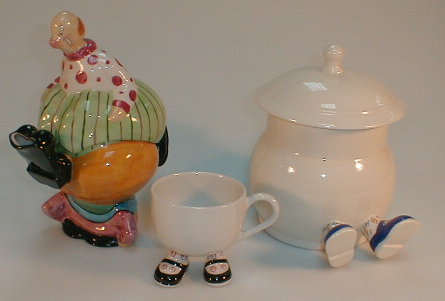 Appraisal: A Carlton ware mark clown tea pot together with biscuit