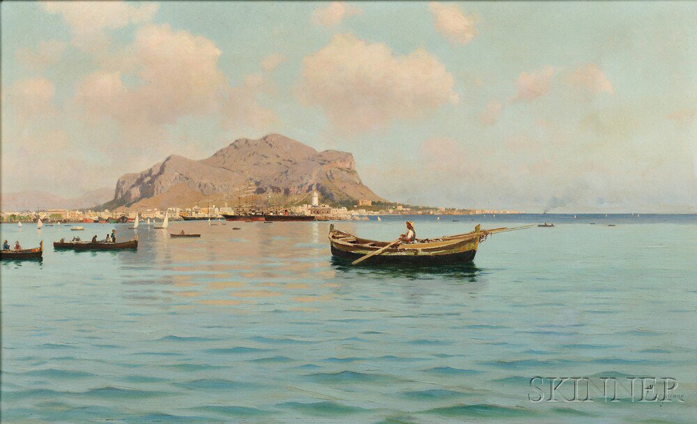 Appraisal: Francesco Luigi Lojacono Italian - Fisherman off the Coast of