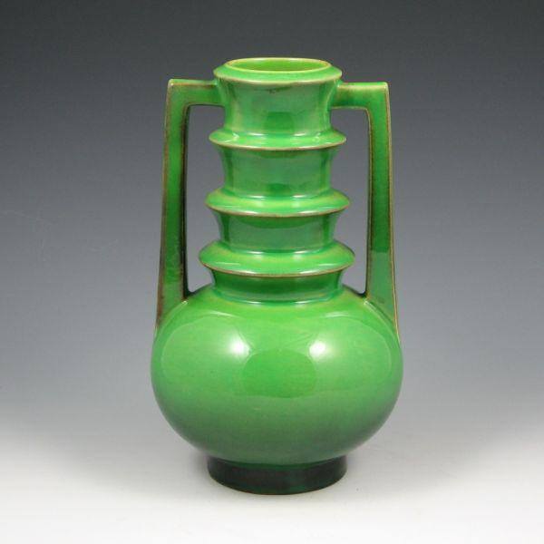 Appraisal: Roseville Futura - Emerald Urn in green Unmarked Professionally restored