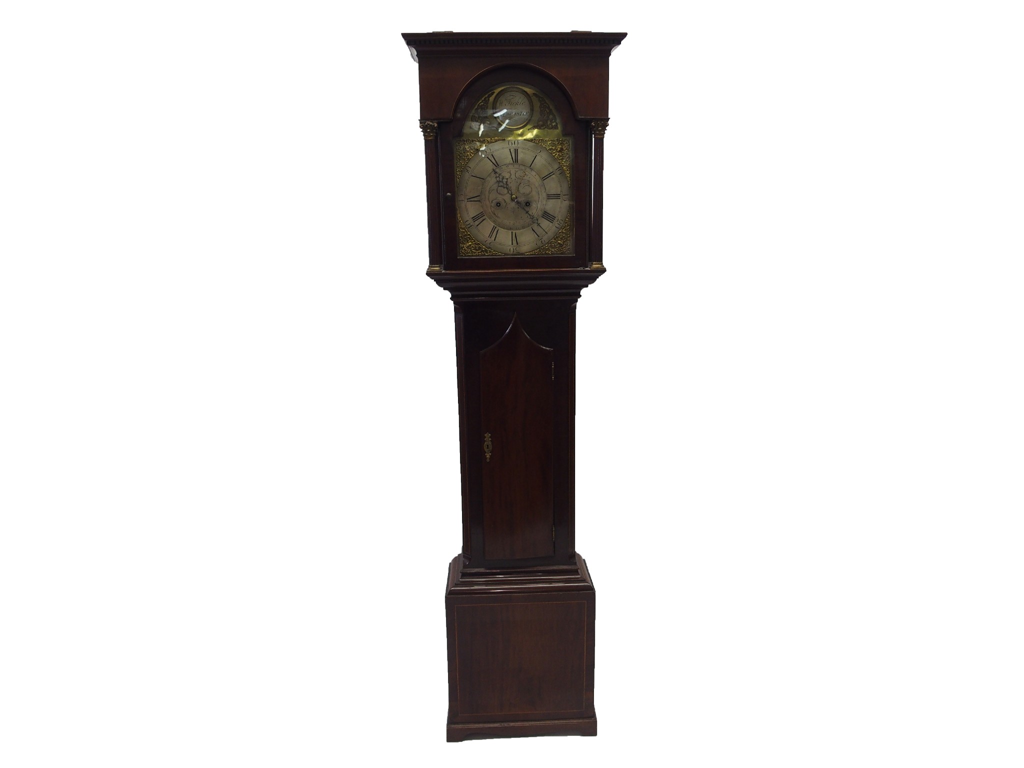 Appraisal: A th Century longcase clockthe brass face named Wm Tickle