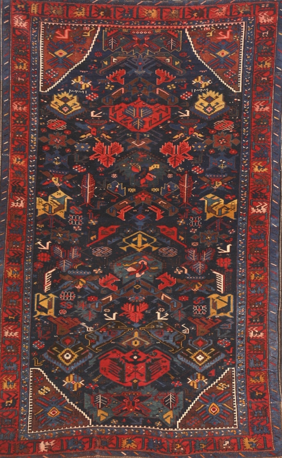 Appraisal: Daghestan Rug First Quarter th Century Blue ground with bird