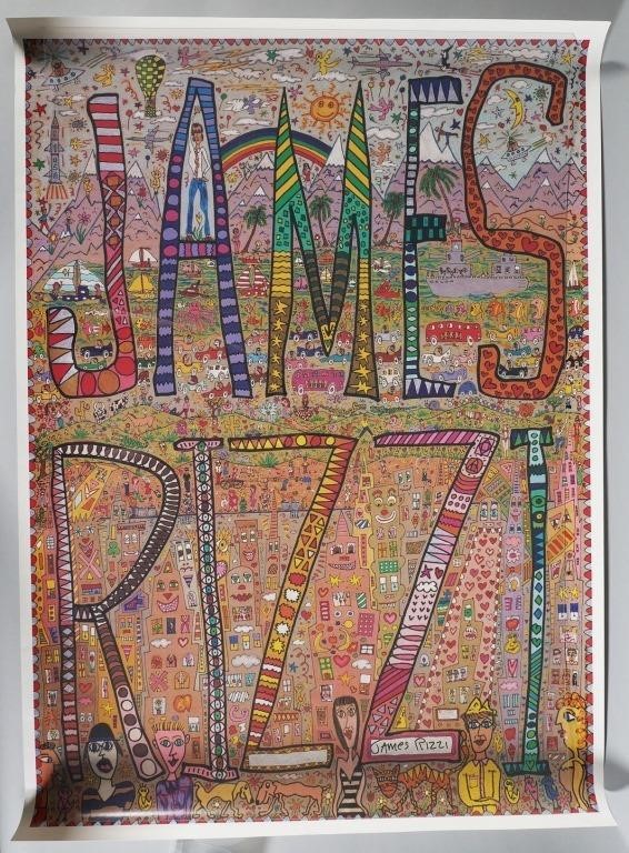 Appraisal: Early signed poster by artist James Rizzi American - Self