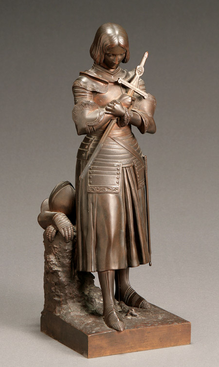 Appraisal: French Bronze Figure of Jeanne d'Arc Mid- th Century After