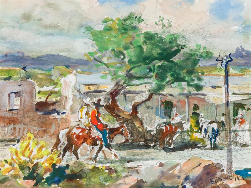 Appraisal: JAMES MILTON SESSIONS American - Roadside in Aguila Mexico and