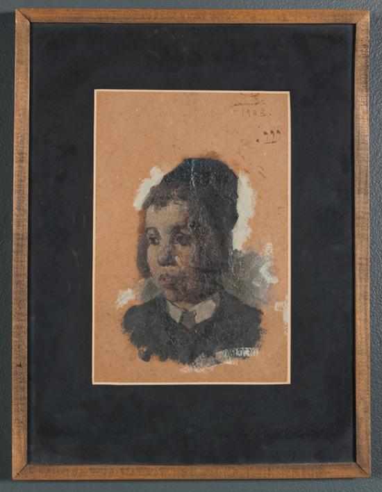 Appraisal: Saul Bernstein American - Portrait of a Boy oil on