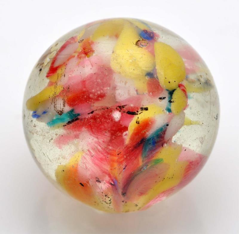 Appraisal: Four Lobed Paperweight Cloud Marble Four lobed cloud in multiple